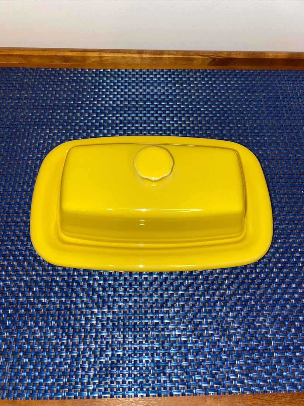 NWT Fiesta (Fiestaware) Extra Large Covered Butter Dish in Sunflower Yellow